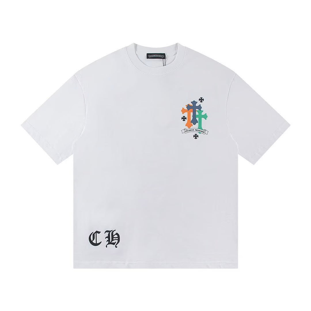 Authentic Chrome Hearts Chrome Hearts Chantal Heather Flower T-Shirt White â€“ front view