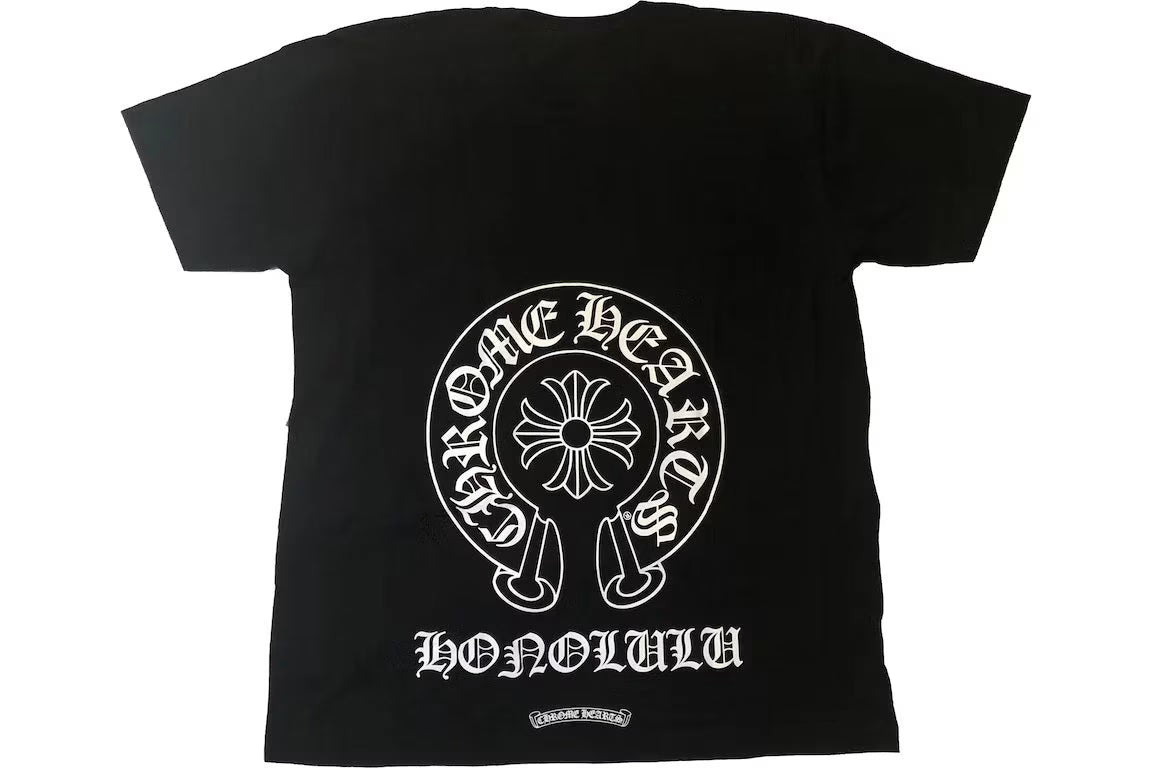 Authentic Chrome Hearts Chrome Hearts Honolulu Exclusive T-shirt Black â€“ front view