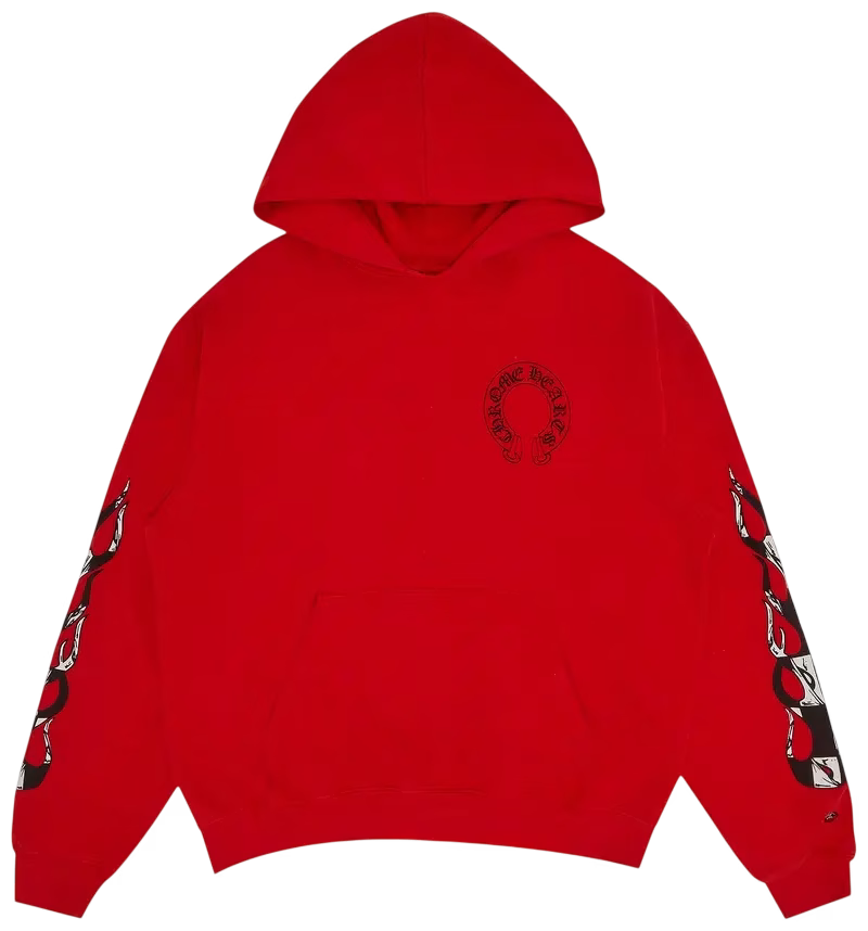 Authentic Chrome Hearts Red Chrome Hearts Mattyboy Hoodieâ€‹ â€“ front view