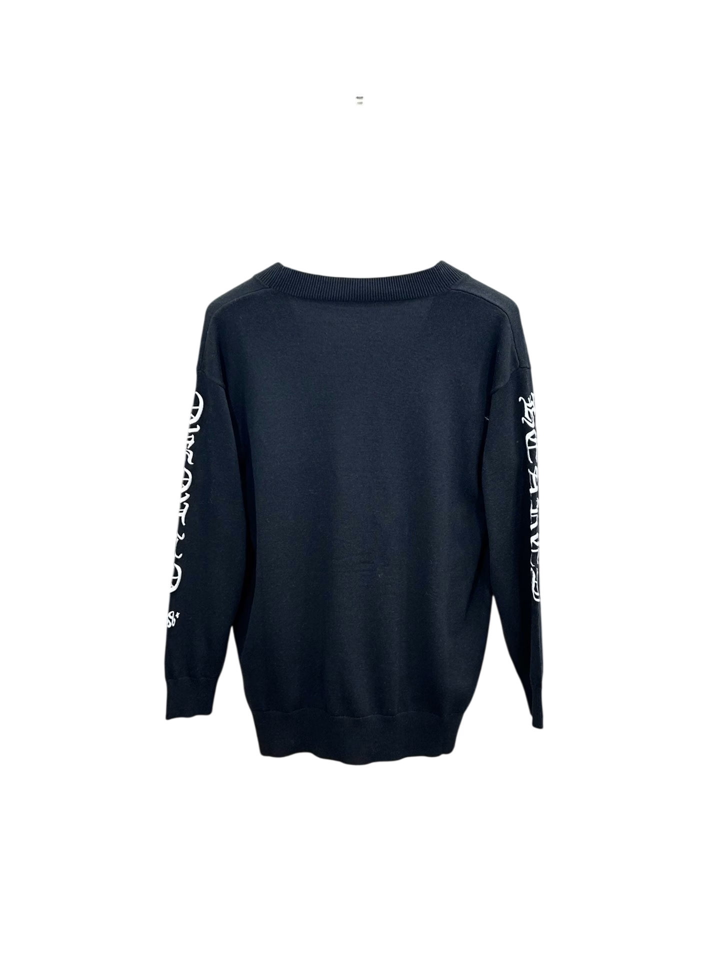 Authentic Chrome Hearts Chrome Hearts Gothic Script Sleeve Knit Cardigan â€“ front view