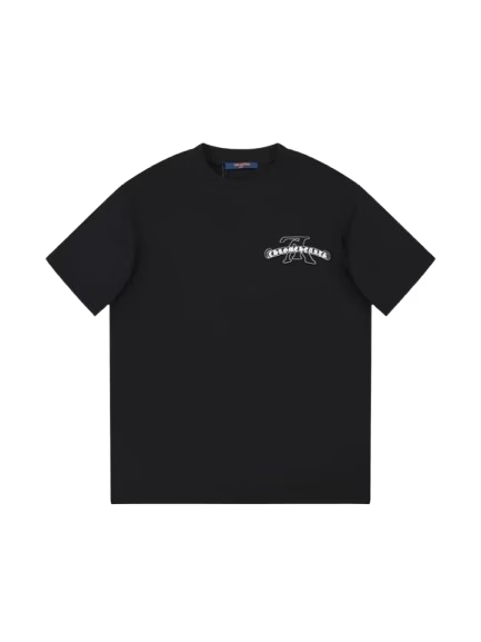 Authentic Chrome Hearts Louis Vuitton X Chrome Hearts T-Shirt Black â€“ front view