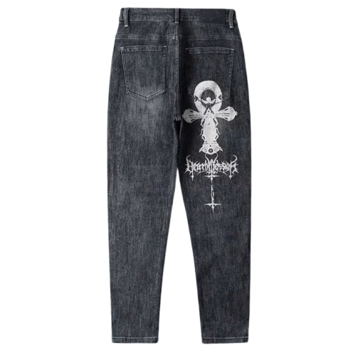 Authentic Chrome Hearts Chrome Hearts Inspired Jeans â€“ front view