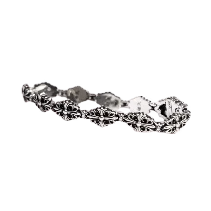 Authentic Chrome Hearts Babyfat Cross Fleur Pattern Bracelet â€“ front view