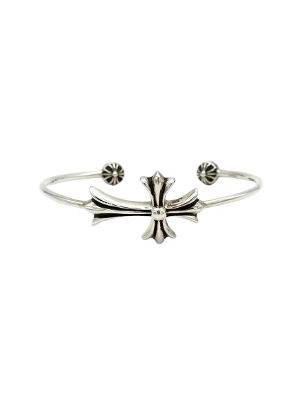 Authentic Chrome Hearts Chrome Hearts Cross Cuff Bangle â€“ front view