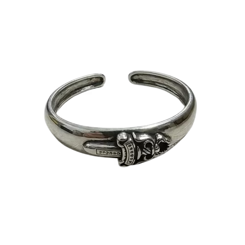 Authentic Chrome Hearts Chrome Hearts Dagger Clasp Open Cuff Bracelet â€“ front view