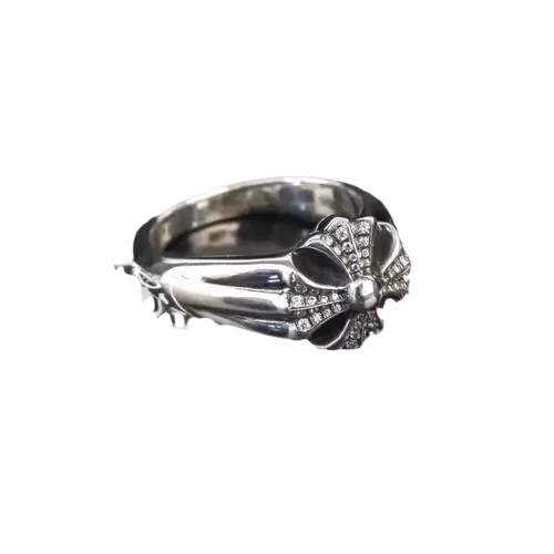 Authentic Chrome Hearts Chrome Hearts Diamond Cross Ring â€“ front view