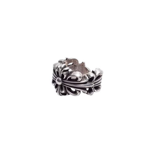 Authentic Chrome Hearts Chrome Hearts Floral Cross Ring â€“ front view