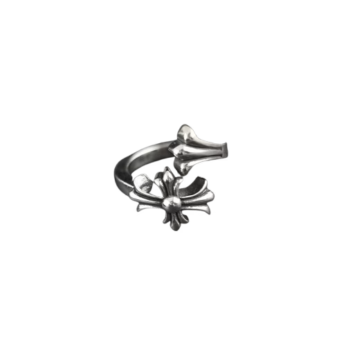 Authentic Chrome Hearts Chrome Hearts Wing Cross Ring â€“ front view