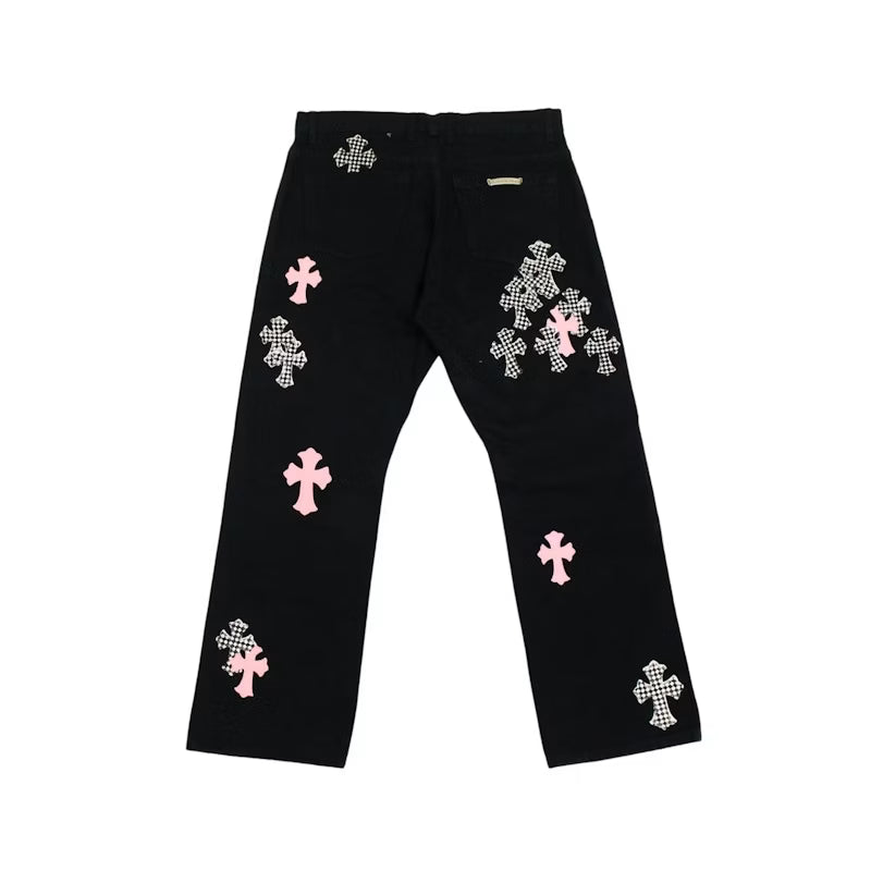 Authentic Chrome Hearts Chrome Hearts Multi Color Cross Jeans â€“ front view