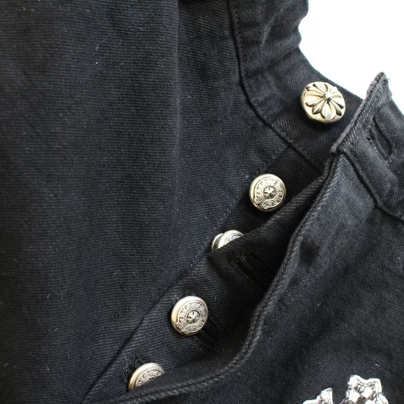 Authentic Chrome Hearts Chrome Hearts Multi Color Cross Jeans â€“ front view