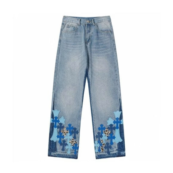Authentic Chrome Hearts Chrome Hearts Criss Cross Bootcut Jeans â€“ front view