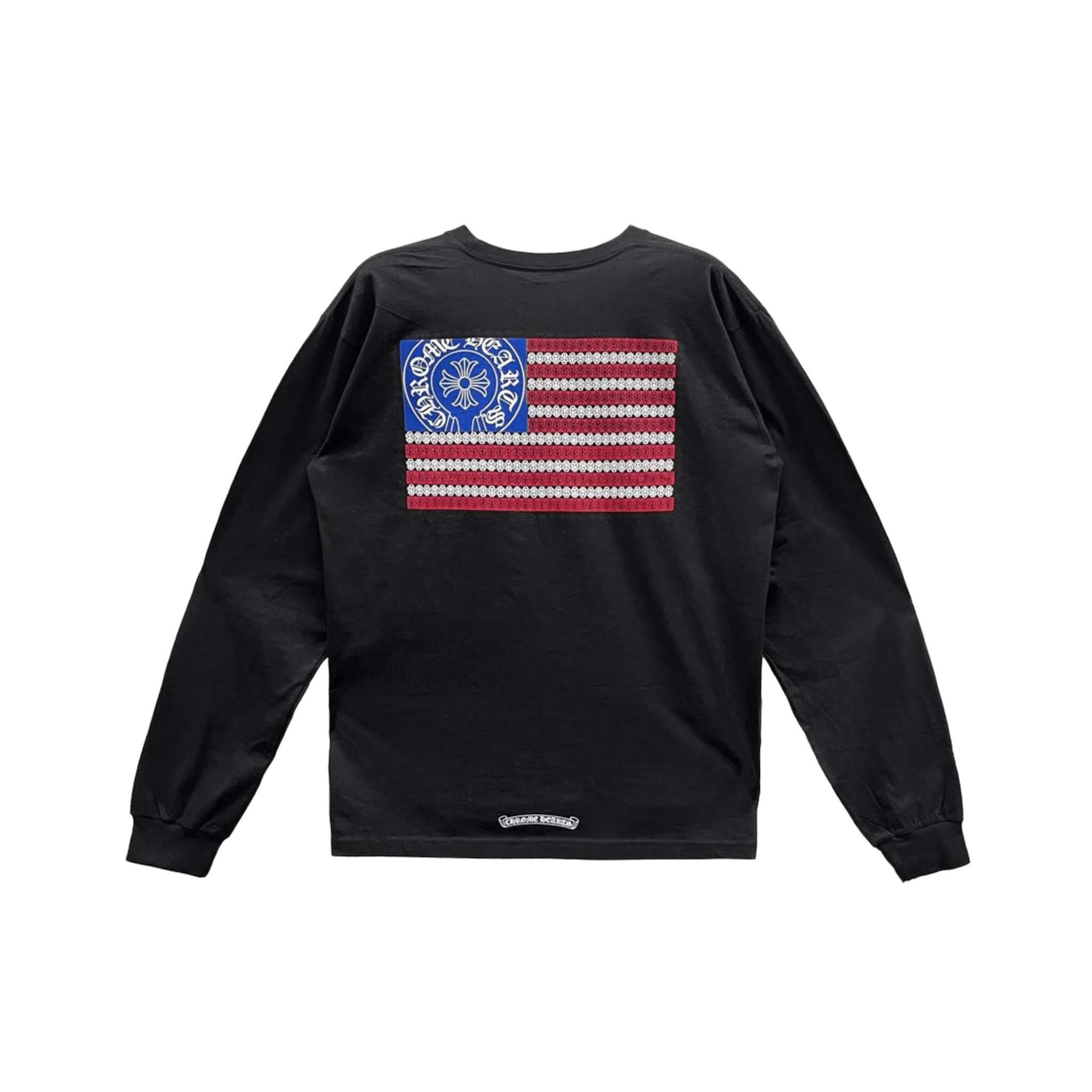 Authentic Chrome Hearts Chrome Hearts Dagger American Flag Long Sleeve â€“ front view