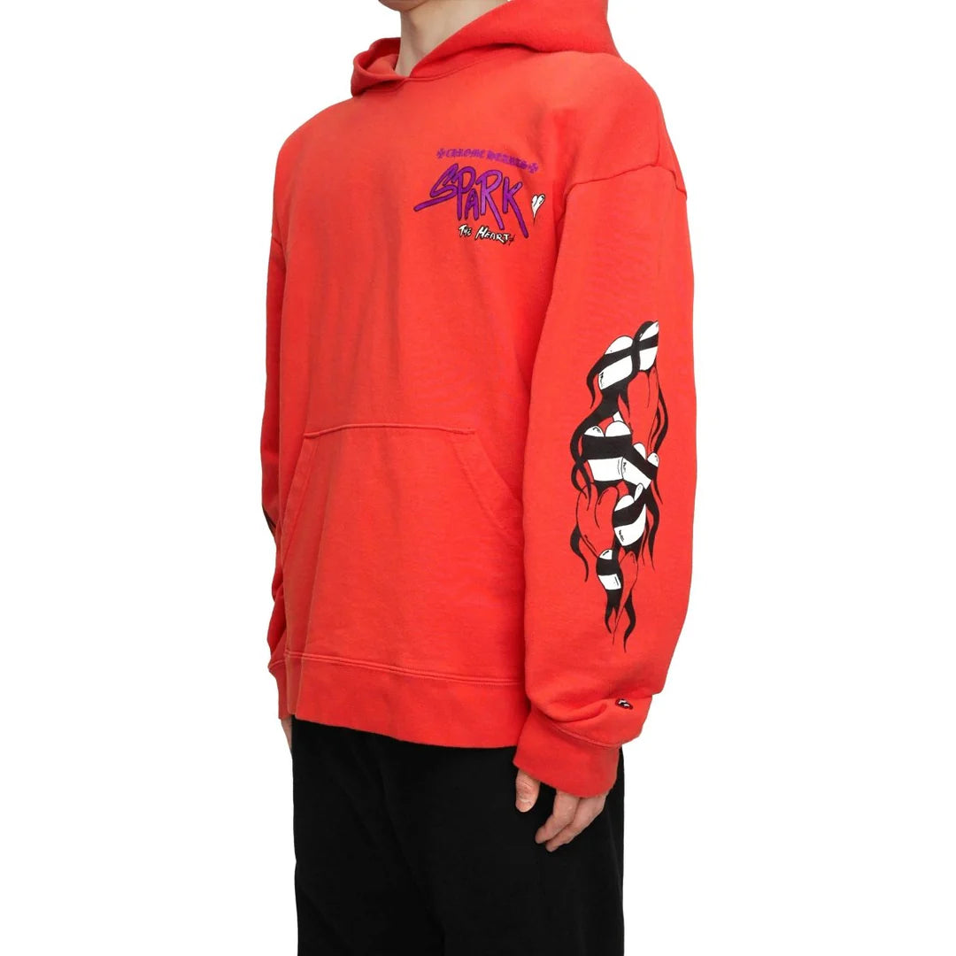 Authentic Chrome Hearts Red Chrome Hearts Mattyboy Hoodie​ – front view