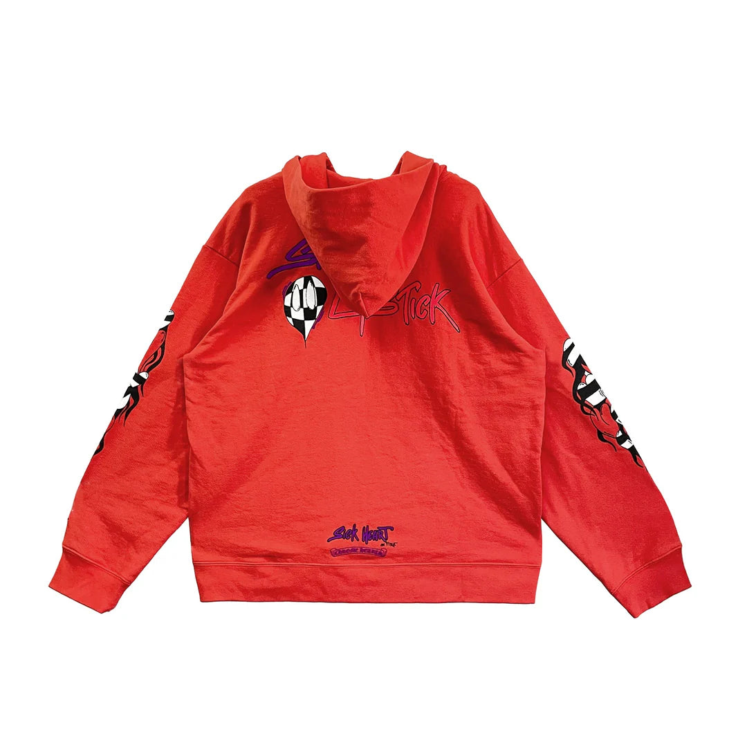 Authentic Chrome Hearts Red Chrome Hearts Mattyboy Hoodie​ – front view
