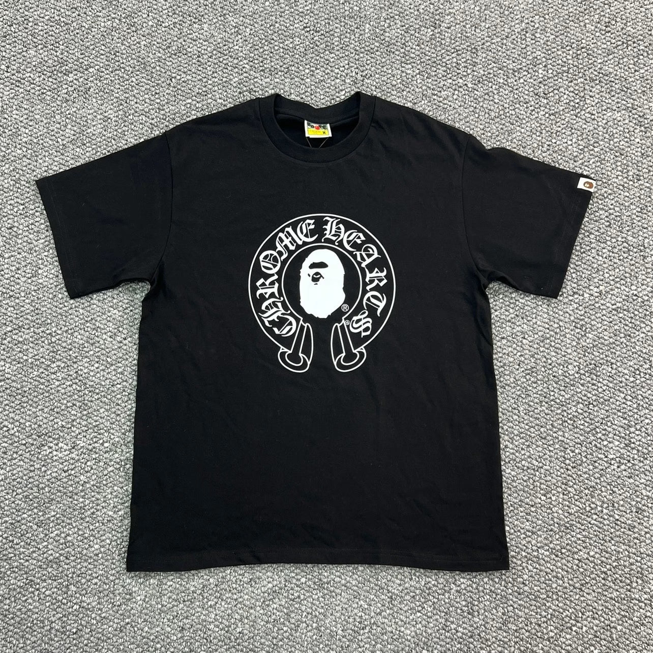 Authentic Chrome Hearts Bape x Chrome Hearts T-Shirt Black â€“ front view