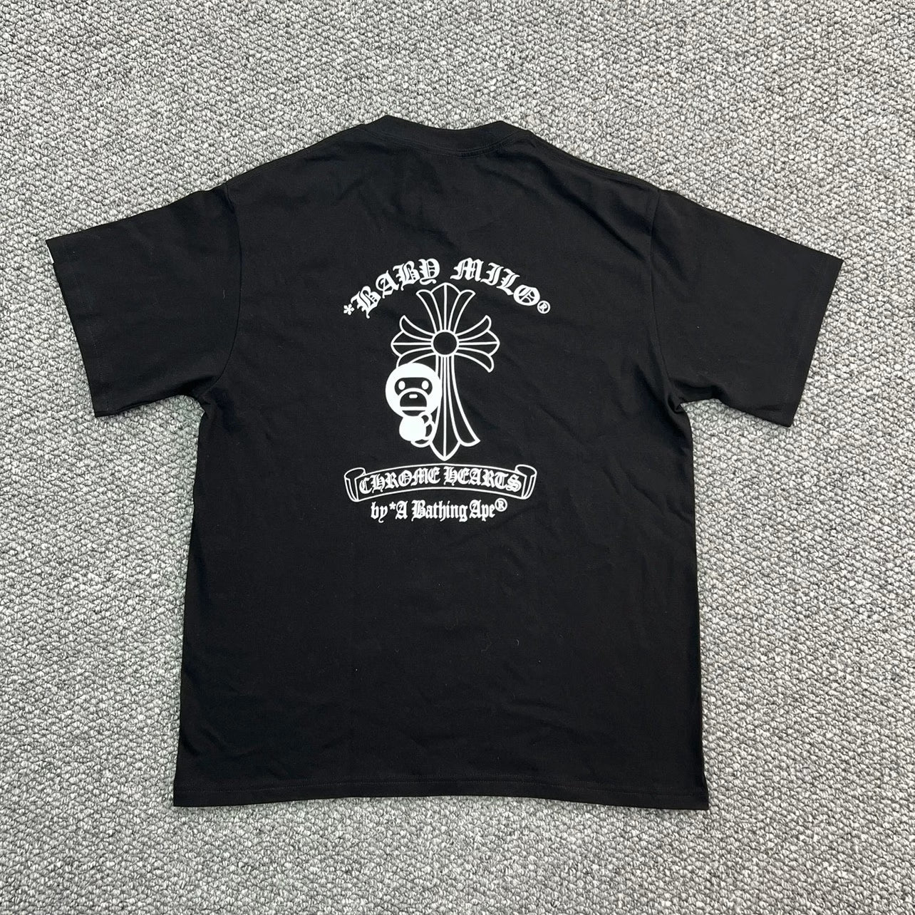 Authentic Chrome Hearts Bape x Chrome Hearts T-Shirt Black â€“ front view