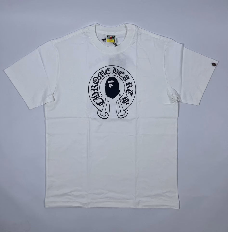 Authentic Chrome Hearts Bape x Chrome Hearts Shirt White â€“ front view